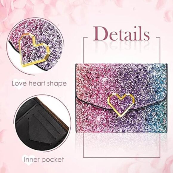 NEW Glitter Multicolor Wallet - Picture 3 of 7
